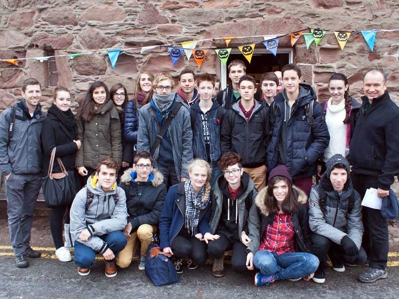 French students from the Lycee Saint-Cricq